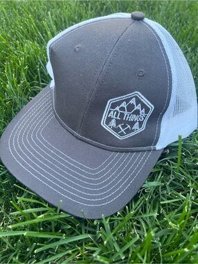 All Things  Trucker Hat - Gray & White